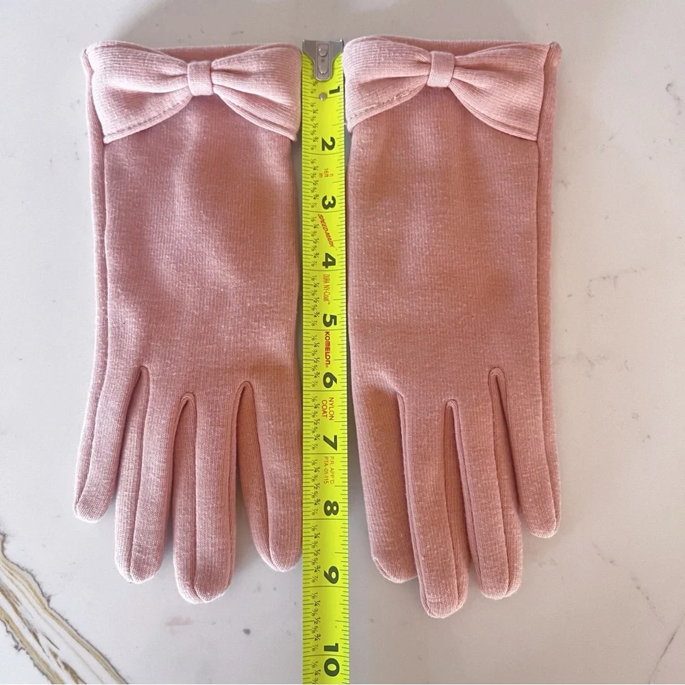 Pink Blush Pink Bow Gloves